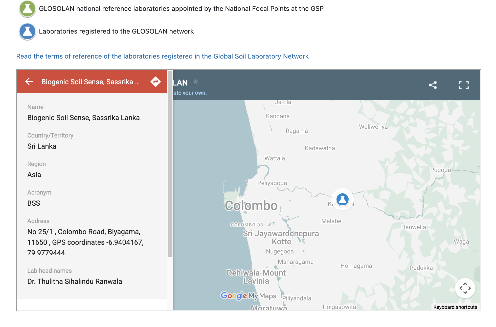 FAo GLOSLAN regsitration